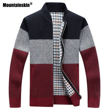Load image into Gallery viewer, Mountainskin 2019 New Winter Men's Jackets Thick Cardigan Coats Mens Brand Clothing Autumn Gradient knitted Zipper Coat SA580