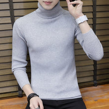 Load image into Gallery viewer, Streetwear Turtleneck Men Sweaters Autumn Winter Warm Turtle Neck Vintage Braided Knitted Slim Fit Pullover Mens Top Jumpers 3XL
