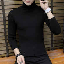 Load image into Gallery viewer, Streetwear Turtleneck Men Sweaters Autumn Winter Warm Turtle Neck Vintage Braided Knitted Slim Fit Pullover Mens Top Jumpers 3XL