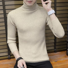 Load image into Gallery viewer, Streetwear Turtleneck Men Sweaters Autumn Winter Warm Turtle Neck Vintage Braided Knitted Slim Fit Pullover Mens Top Jumpers 3XL