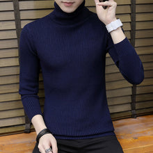 Load image into Gallery viewer, Streetwear Turtleneck Men Sweaters Autumn Winter Warm Turtle Neck Vintage Braided Knitted Slim Fit Pullover Mens Top Jumpers 3XL