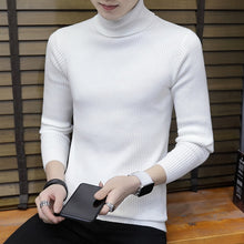 Load image into Gallery viewer, Streetwear Turtleneck Men Sweaters Autumn Winter Warm Turtle Neck Vintage Braided Knitted Slim Fit Pullover Mens Top Jumpers 3XL