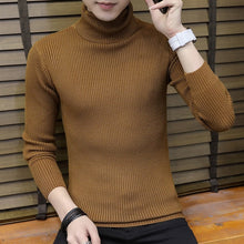 Load image into Gallery viewer, Streetwear Turtleneck Men Sweaters Autumn Winter Warm Turtle Neck Vintage Braided Knitted Slim Fit Pullover Mens Top Jumpers 3XL