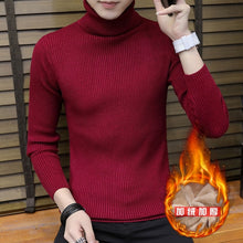 Load image into Gallery viewer, Streetwear Turtleneck Men Sweaters Autumn Winter Warm Turtle Neck Vintage Braided Knitted Slim Fit Pullover Mens Top Jumpers 3XL