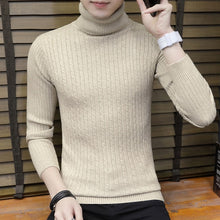 Load image into Gallery viewer, Streetwear Turtleneck Men Sweaters Autumn Winter Warm Turtle Neck Vintage Braided Knitted Slim Fit Pullover Mens Top Jumpers 3XL