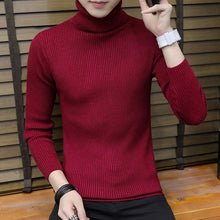 Load image into Gallery viewer, Streetwear Turtleneck Men Sweaters Autumn Winter Warm Turtle Neck Vintage Braided Knitted Slim Fit Pullover Mens Top Jumpers 3XL