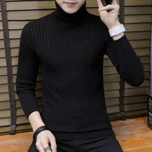 Load image into Gallery viewer, Streetwear Turtleneck Men Sweaters Autumn Winter Warm Turtle Neck Vintage Braided Knitted Slim Fit Pullover Mens Top Jumpers 3XL