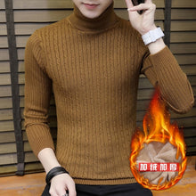 Load image into Gallery viewer, Streetwear Turtleneck Men Sweaters Autumn Winter Warm Turtle Neck Vintage Braided Knitted Slim Fit Pullover Mens Top Jumpers 3XL