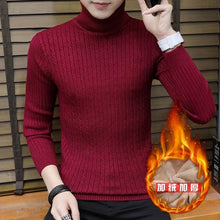 Load image into Gallery viewer, Streetwear Turtleneck Men Sweaters Autumn Winter Warm Turtle Neck Vintage Braided Knitted Slim Fit Pullover Mens Top Jumpers 3XL