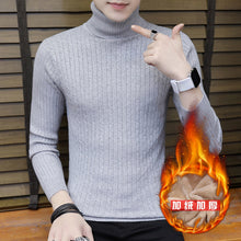 Load image into Gallery viewer, Streetwear Turtleneck Men Sweaters Autumn Winter Warm Turtle Neck Vintage Braided Knitted Slim Fit Pullover Mens Top Jumpers 3XL