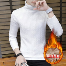 Load image into Gallery viewer, Streetwear Turtleneck Men Sweaters Autumn Winter Warm Turtle Neck Vintage Braided Knitted Slim Fit Pullover Mens Top Jumpers 3XL